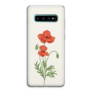 CaseCompany Red poppy: Samsung Galaxy S10 Plus Transparant Hoesje