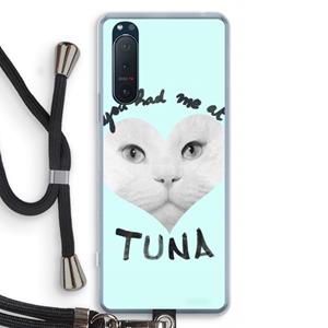 CaseCompany You had me at tuna: Sony Xperia 5 II Transparant Hoesje met koord