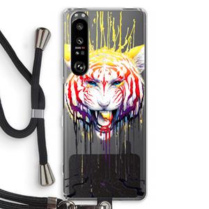 CaseCompany Fading: Sony Xperia 1 III Transparant Hoesje met koord