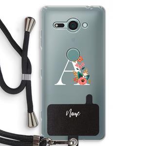 CaseCompany Pink Bouquet: Sony Xperia XZ2 Compact Transparant Hoesje met koord