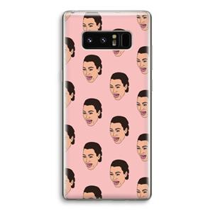 CaseCompany Ugly Cry Call: Samsung Galaxy Note 8 Transparant Hoesje