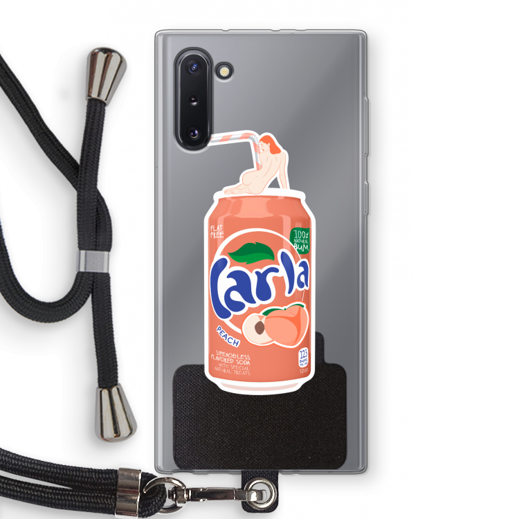 CaseCompany S(peach)less: Samsung Galaxy Note 10 Transparant Hoesje met koord