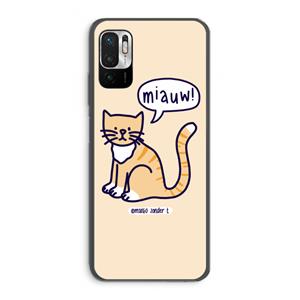 CaseCompany Miauw: Xiaomi Redmi Note 10 5G Transparant Hoesje
