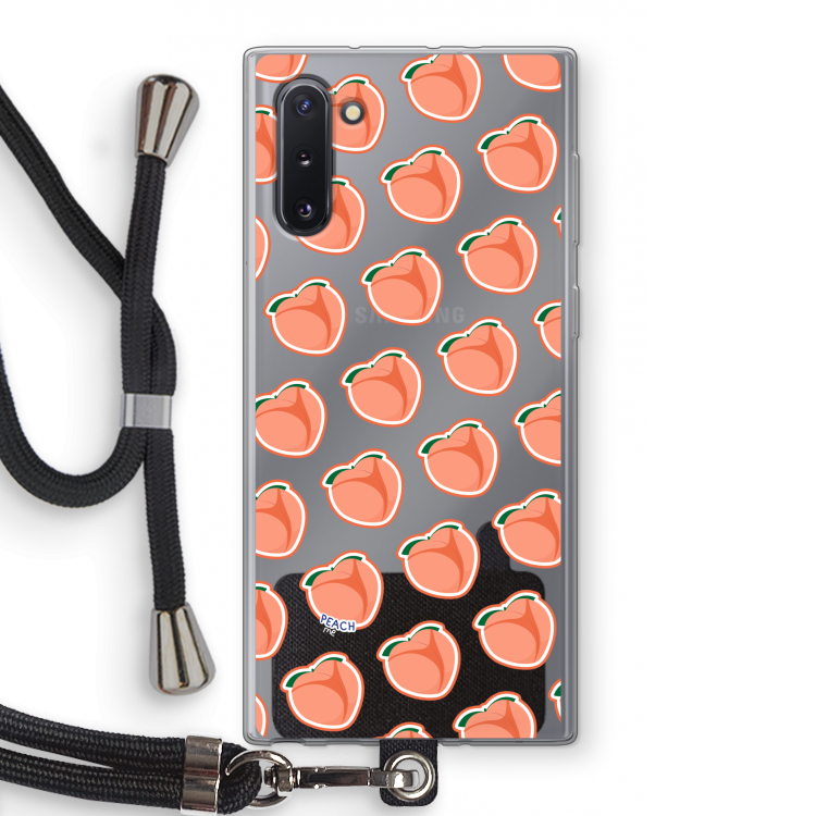CaseCompany Just peachy: Samsung Galaxy Note 10 Transparant Hoesje met koord