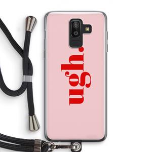 CaseCompany Ugh: Samsung Galaxy J8 (2018) Transparant Hoesje met koord