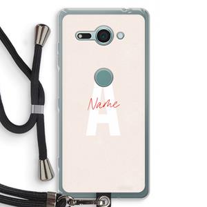 CaseCompany Strawberry Milkshake: Sony Xperia XZ2 Compact Transparant Hoesje met koord