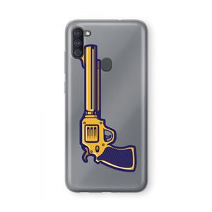 CaseCompany Pew Pew Pew: Samsung Galaxy A11 Transparant Hoesje