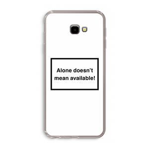 CaseCompany Alone: Samsung Galaxy J4 Plus Transparant Hoesje