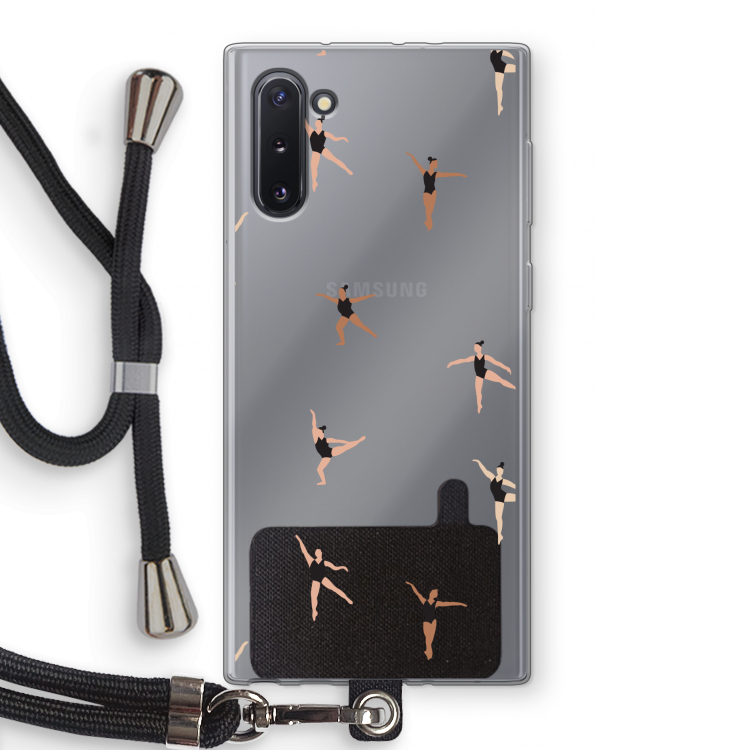 CaseCompany Dancing #1: Samsung Galaxy Note 10 Transparant Hoesje met koord