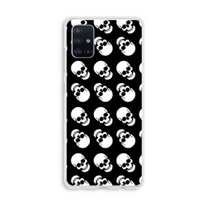 CaseCompany Musketon Skulls: Galaxy A51 4G Transparant Hoesje