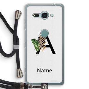 CaseCompany Charcoal Flora: Sony Xperia XZ2 Compact Transparant Hoesje met koord
