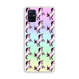 CaseCompany Musketon Unicorn: Galaxy A51 4G Transparant Hoesje