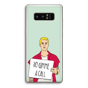 CaseCompany Gimme a call: Samsung Galaxy Note 8 Transparant Hoesje