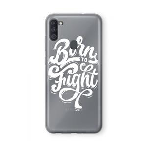 CaseCompany Born to Fight: Samsung Galaxy A11 Transparant Hoesje