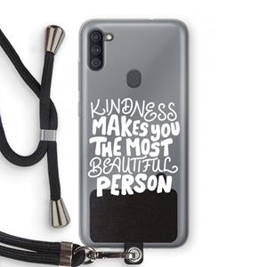 CaseCompany The prettiest: Samsung Galaxy A11 Transparant Hoesje met koord