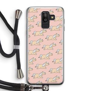 CaseCompany Ponys: Samsung Galaxy J8 (2018) Transparant Hoesje met koord