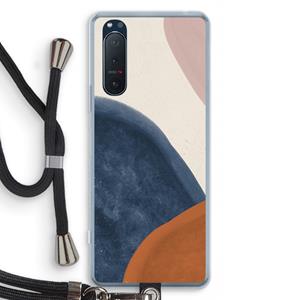 CaseCompany Geo #1: Sony Xperia 5 II Transparant Hoesje met koord