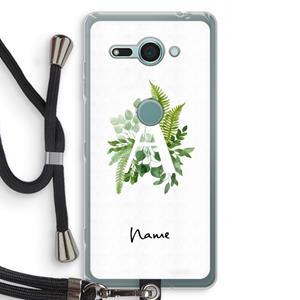 CaseCompany Green Brush: Sony Xperia XZ2 Compact Transparant Hoesje met koord