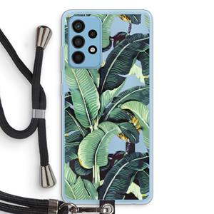 CaseCompany Bananenbladeren: Samsung Galaxy A52 Transparant Hoesje met koord
