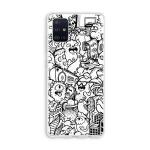 CaseCompany Vexx City #2: Galaxy A51 4G Transparant Hoesje
