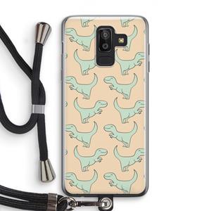 CaseCompany Dinos: Samsung Galaxy J8 (2018) Transparant Hoesje met koord