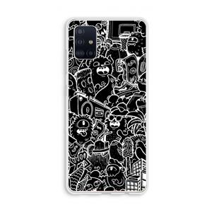 CaseCompany Vexx Black City : Galaxy A51 4G Transparant Hoesje