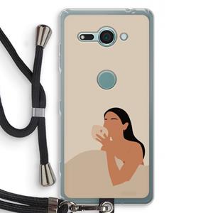 CaseCompany Fresh coffee: Sony Xperia XZ2 Compact Transparant Hoesje met koord
