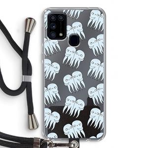 CaseCompany Octopussen: Samsung Galaxy M31 Transparant Hoesje met koord