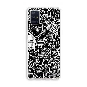 CaseCompany Vexx Black Mixtape: Galaxy A51 4G Transparant Hoesje