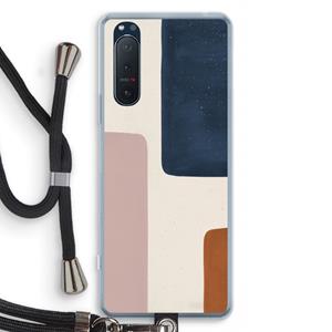 CaseCompany Geo #5: Sony Xperia 5 II Transparant Hoesje met koord