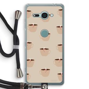 CaseCompany Morning coffee: Sony Xperia XZ2 Compact Transparant Hoesje met koord