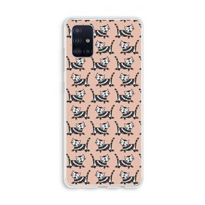 CaseCompany Zwarte poes: Galaxy A51 4G Transparant Hoesje