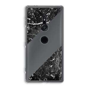 CaseCompany Zwart marmer: Sony Xperia XZ2 Transparant Hoesje