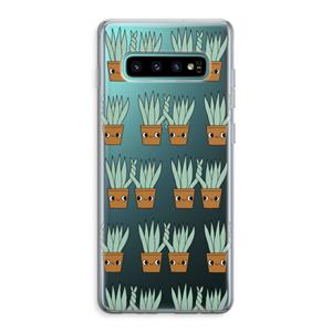CaseCompany Sansevieria: Samsung Galaxy S10 Plus Transparant Hoesje