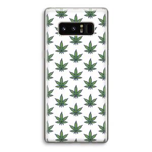 CaseCompany Weed: Samsung Galaxy Note 8 Transparant Hoesje