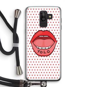 CaseCompany Yolo Denise: Samsung Galaxy J8 (2018) Transparant Hoesje met koord