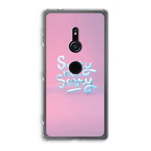 CaseCompany Sorry not sorry: Sony Xperia XZ2 Transparant Hoesje