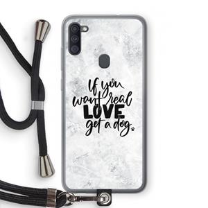 CaseCompany Partner in crime: Samsung Galaxy A11 Transparant Hoesje met koord