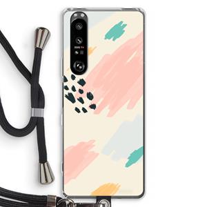 CaseCompany Sunday Chillings: Sony Xperia 1 III Transparant Hoesje met koord