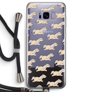 CaseCompany Ponys: Samsung Galaxy S8 Transparant Hoesje met koord