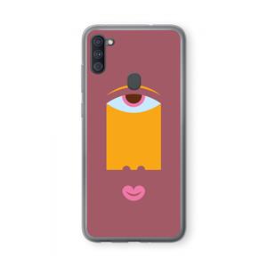 CaseCompany Mono V: Samsung Galaxy A11 Transparant Hoesje