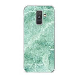 CaseCompany Groen marmer: Samsung Galaxy A6 Plus (2018) Transparant Hoesje