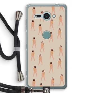 CaseCompany You're so golden: Sony Xperia XZ2 Compact Transparant Hoesje met koord