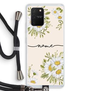 CaseCompany Daisies: Samsung Galaxy S10 Lite Transparant Hoesje met koord
