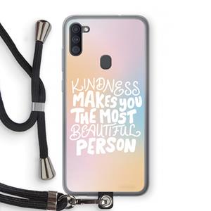 CaseCompany The prettiest: Samsung Galaxy A11 Transparant Hoesje met koord