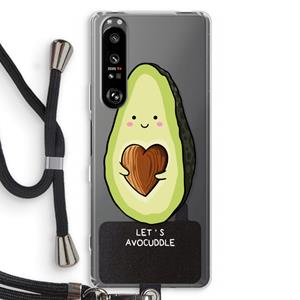 CaseCompany Avocuddle: Sony Xperia 1 III Transparant Hoesje met koord