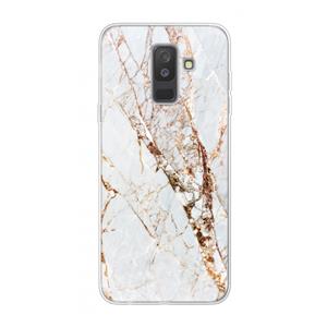 CaseCompany Goud marmer: Samsung Galaxy A6 Plus (2018) Transparant Hoesje