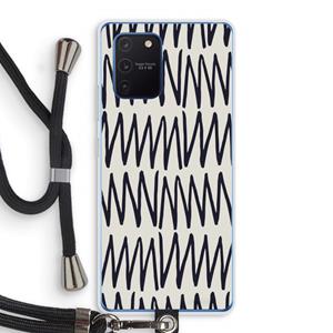 CaseCompany Marrakech Zigzag: Samsung Galaxy Note 10 Lite Transparant Hoesje met koord