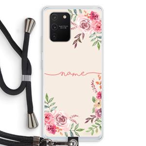 CaseCompany Rozen: Samsung Galaxy S10 Lite Transparant Hoesje met koord