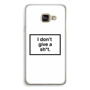 CaseCompany Don't give a shit: Samsung A3 (2017) Transparant Hoesje